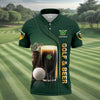Maxcorners If You Drink Definitely Drive Golf And Beer Black Beer St Patrick's Day Green Golf Tops For Men, Golf Shirts For Men