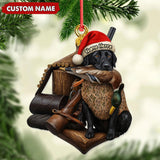 Maxcorners Personalized Duck Hunting Dog Ornament, Custom Name Christmas Gift for Hunters LM0411