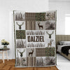 Maxcorners Personalized Rustic Camo Deer Blanket - Camo & Forest Patchwork Cabin Decor LM1611