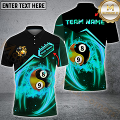 Maxcorners Billiard Cosmic Yin And Yang Ball89 Battle Multicolor Customized Name, Team Name 3D Shirt