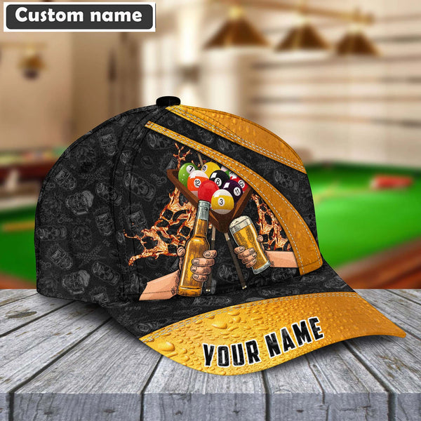 Maxcorners Billiards & Beer Personalized Name Cap