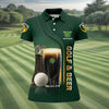 Maxcorners If You Drink Definitely Drive Golf And Beer Black Beer St Patrick's Day Green Women's Golf Tops, Ladies Golf Polos