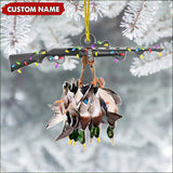 Maxcorners Personalized Duck Hunting Acrylic Christmas Ornament - Custom Name Shotgun Gift For Hunters LM0411