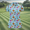 Maxcorners Hummingbird Paradise Golf Shirt, Tropical Flower Garden Pattern, Golf Shirt For Women LM1507