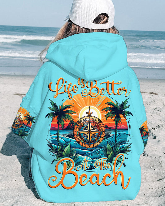 Maxcorners Life Is Better At The Beach Compass All Over Print LM2101