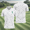 Maxcorners Shamrock Golf Polo Shirt, Mens Golf Shirt, St Patrick's Day Golf Shirt, Gift For Golfer