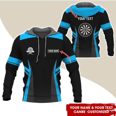 Maxcorners Darts Blue Personalized Name And Team Name 3D Shirt