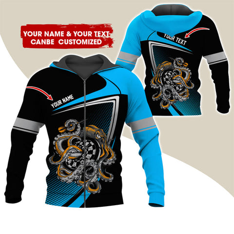 Maxcorners Darts Octopus Personalized Name And Team Name 3D Shirt