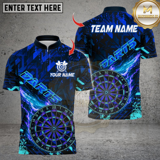 Maxcorners Darts Flame Dartboard Design Multicolor Customized Name, Team Name 3D Shirts
