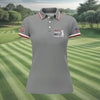 Maxcorners Gray Best Papa By Par Embroidered Golf Polo Shirt, Golf Polo For Women, Women’s Golf Apparel LM1507