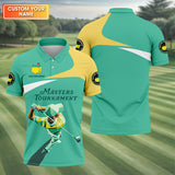 Maxcorners Master Tournament Custom Men's Golf Polo Shirt, Golf Gifts For Dad