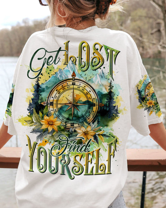 Maxcorners Get Lost Find Yourself Compass All Over Print LM2101