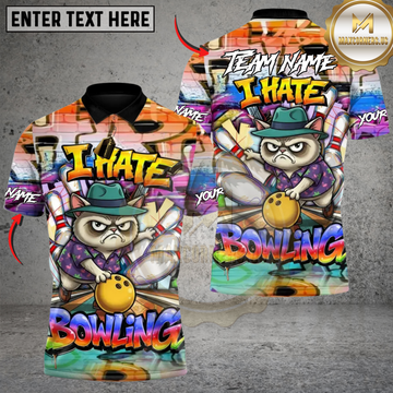 Maxcorners Bowling No Mercy on the Lanes Personalized Name 3D Unisex Shirt