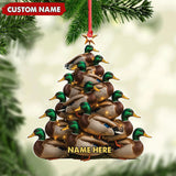 Maxcorners Personalized Acrylic Mallard Duck Christmas Tree Ornament - Custom Hunting Holiday Decoration LM0110