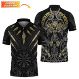 Maxcorners Viking Wolf Darts Jersey, Custom Name Dart Shirt for Men, Gift For Dart Players LM0509