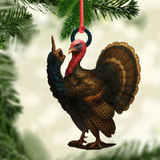 Maxcorners Personalized Funny Turkey Acrylic Ornament - Hilarious Christmas Decoration for Hunters LM0411