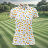 Maxcorners Mine Mine Mine Golf Shirt, Funny Seagull Beach Pattern, Golf Shirt For Women LM1507