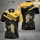 Maxcorners Billiard Split Ball Design BIPooler Style Customized Name, Team Name 3D Unisex Shirt