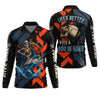 Maxcorners Life's Better With A Rod In Hand SPF Shirts, Marlin Fishing Shirts For Men, Funny Fisherman Gift