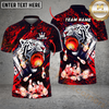 Maxcorners Bowling White Tiger Bowling Cool Multicolor Personalized 3D Shirt
