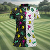 Maxcorners Retro Cassette Sunglasses Cocktail Banana Split Golf Shirt, Golf Tops For Women, Women’s Golf Apparel, Printed Golf Shirt LM1507