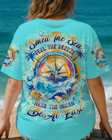 Maxcorners Smell The Sea Feel The Breeze Compass All Over Print LM1501