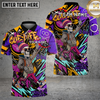 Maxcorners Billiards Skull Shirt Graffiti Neon Street Style Multi Options Personalized Name, Team Name Unisex 3D Shirt (4 Colors)