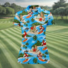 Maxcorners Funny Beach Surfer Jesus Hawaiian Golf Shirt, Golf Polo For Women, Printed Golf Shirt LM1507