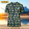 Maxcorners Personalized Freshwater Fish Fishing Shirt With Custom Name, Long Sleeve Fishing Shirt, Fishing Shirt For Men