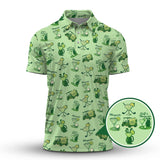 Maxcorners Ladies Golf Pattern Polos, Golf & Margarita Women's Golf Shirt, Cocktail And Golf Shirts For Golfers