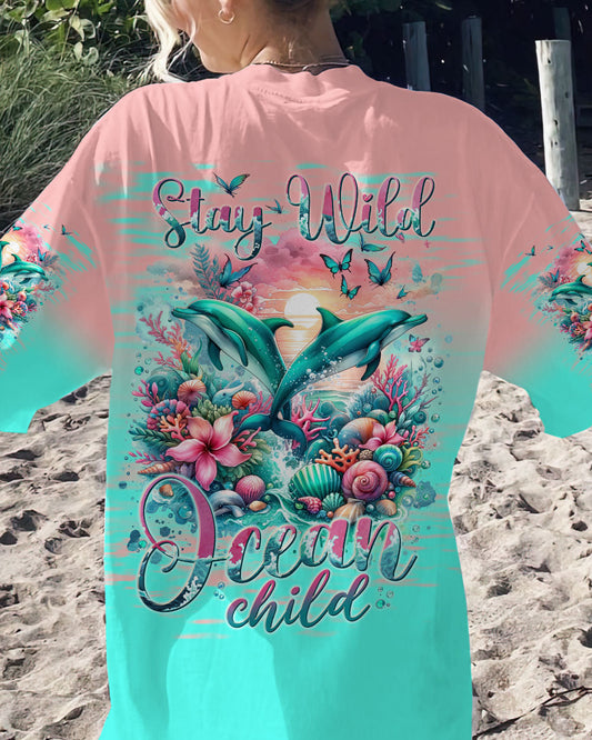 Maxcorners Stay Wild Ocean Child Dolphin All Over Print LM2101