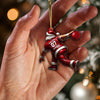 Maxcorners Custom Name Bowling Santa Ornament, Bowling Lover Christmas Gifts 2D Flat LM2211