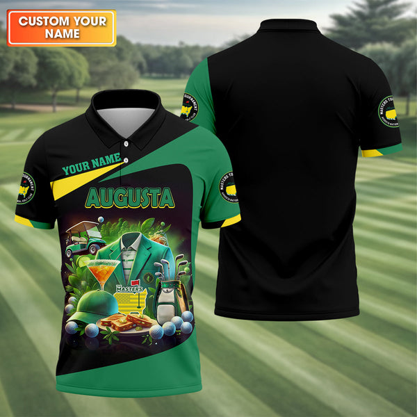 Maxcorners Custom Augusta Golf Master Men's Golf Polo Shirt, Mens Golf Gift, Mens Golf Shirt