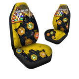 Maxcorners Billiard Yellow Personalized Name Car Seat Covers (2Pcs)