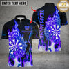 Maxcorners Darts Cool Flaming Dartboard Design Multicolor Customized Name, Team Name 3D Shirts