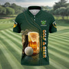 Maxcorners Grip It Rip It Sip It Golf And Beer St Patrick's Day Green Golf Shirts For Men, Golf Gift For Men