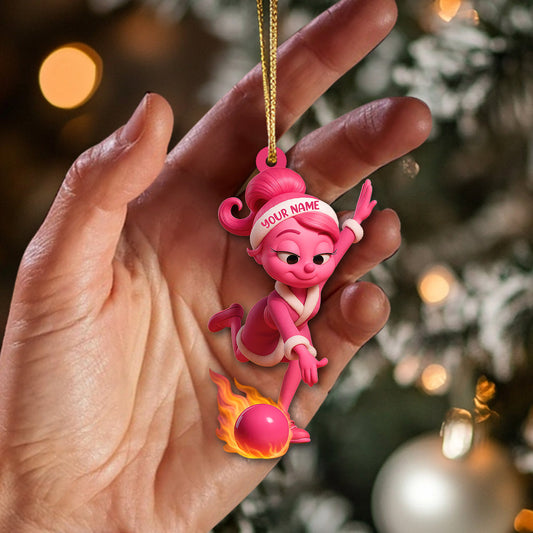 Maxcorners Bowling ELF, Home Decor, Christmas Ornament, Personalized Ornament 2D Flat LM2111