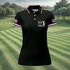 Maxcorners Black Best Papa By Par Embroidered Golf Polo Shirt, Ladies Golf Tops, Women’s Golf Polo LM1507