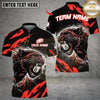 Maxcorners Flaming Angry Black Panther Billiards 8 Ball Multicolor Customized Name, Team Name 3D Shirt