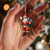 Maxcorners Custom Name Electrician Santa Ornament, Santa Christmas Gift 2D Flat LM2111