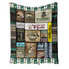 Maxcorners Eat Sleep Fish Custom Name Blanket, Fishing Blanket, Gift For Fishing Lover, Presents For Fishermen LM0201