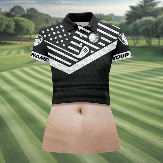 Maxcorners Personalized Fair Skin Beer Belly Golf Polo Shirt, Golf Tops For Women, Women's Golf Apparel LM1507