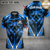 Maxcorners Bowling Flaming Muscle Bull Multicolor Customized Name, Team Name 3D Shirts