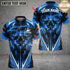 Maxcorners Bowling Flaming Muscle Bull Multicolor Customized Name, Team Name 3D Shirts