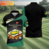 Maxcorners Pimento Cheese Augusta Golf Course Custom Men's Golf Polo Shirt, Funny Golf Gifts