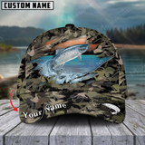 Maxcorners Atlantic Salmon Fishing Lure Camouflage Customized Name 3D Cap