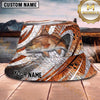 Maxcorners Fishing Metallic Green Fish Scale Abstract Sport Personalized 3D Bucket Hat (13 Fish Species)