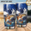 Maxcorners Fishing Tumbler Moonlit Lake Casting Scene Design Personalized Name Tumbler (13 Species)