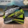 Maxcorners Fishing Neon Green Racing Personalized Name 3D Cap (12 Fish Species)
