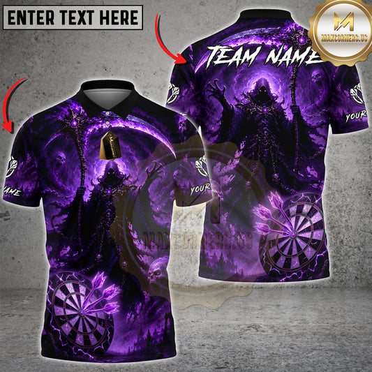 Maxcorners Dart Shirt Grim Reaper Fantasy Multiple Options Personalized Name, Team Name 3D Shirt